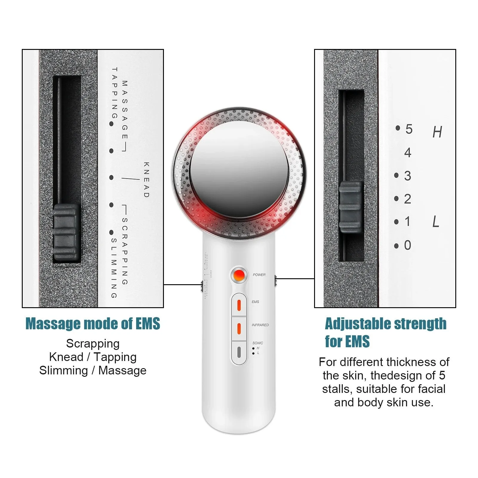 3-in-1 Ultrasonic EMS Infrared Body Slimmer and Facial Lifter