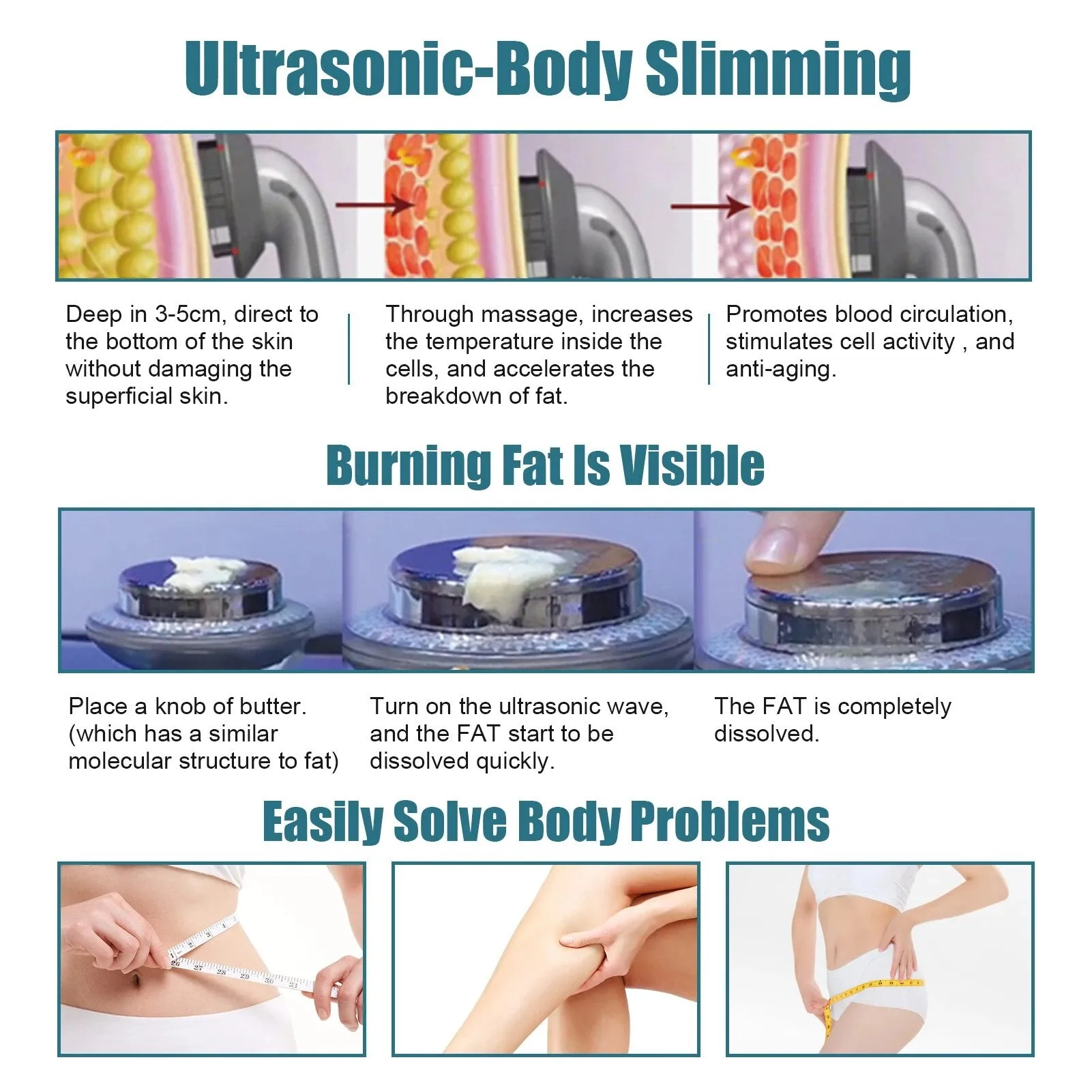 3-in-1 Ultrasonic EMS Infrared Body Slimmer and Facial Lifter