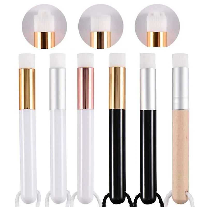 6-piece Soft Nasal Washing Brush Set for Blackhead Removal and Deep Cleansing - Flower Head Design White / Silver