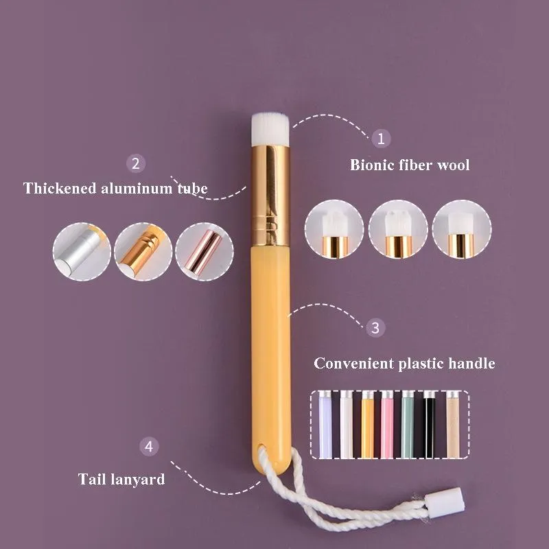 6-piece Soft Nasal Washing Brush Set for Blackhead Removal and Deep Cleansing - Flower Head Design White / Silver