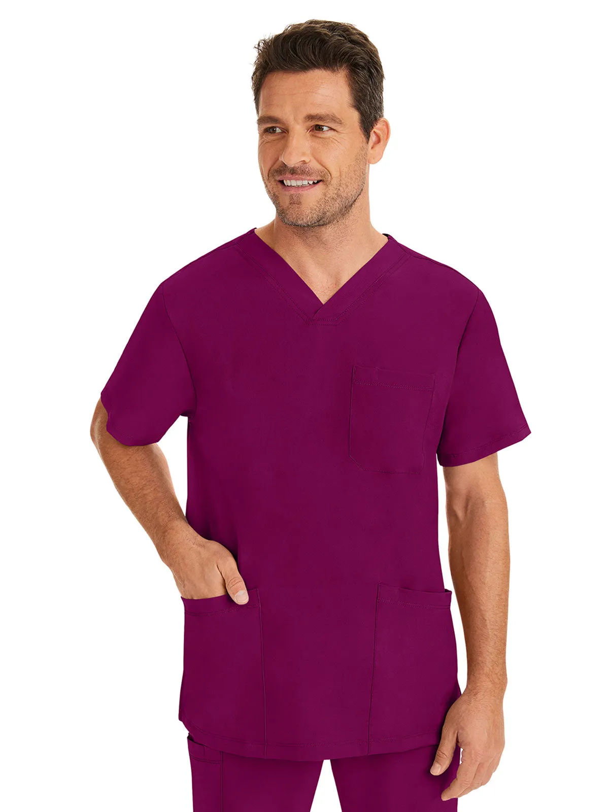 HH Works - Men's Matthew V-Neck Solid Scrub Top