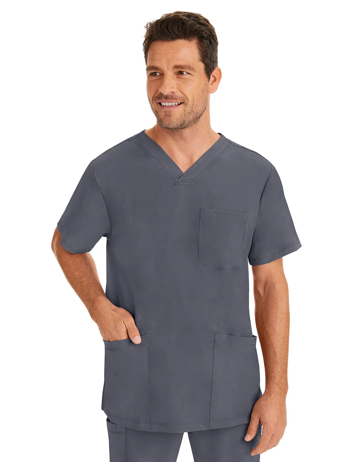 HH Works - Men's Matthew V-Neck Solid Scrub Top