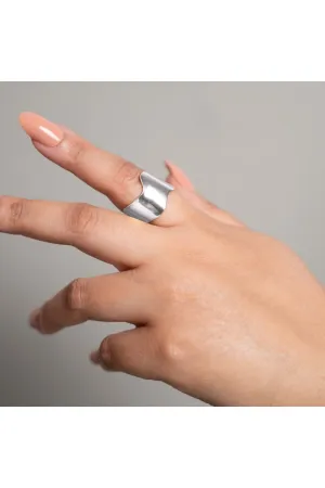 Mini Rollercoaster Ring - Silver Tone