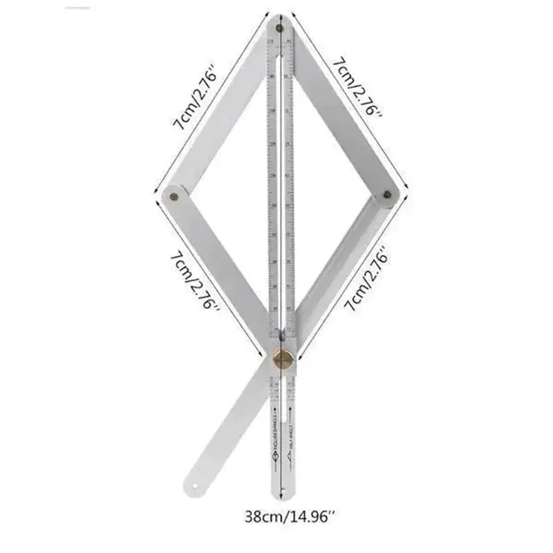 Multifunctional Woodworking Diagonal Ruler