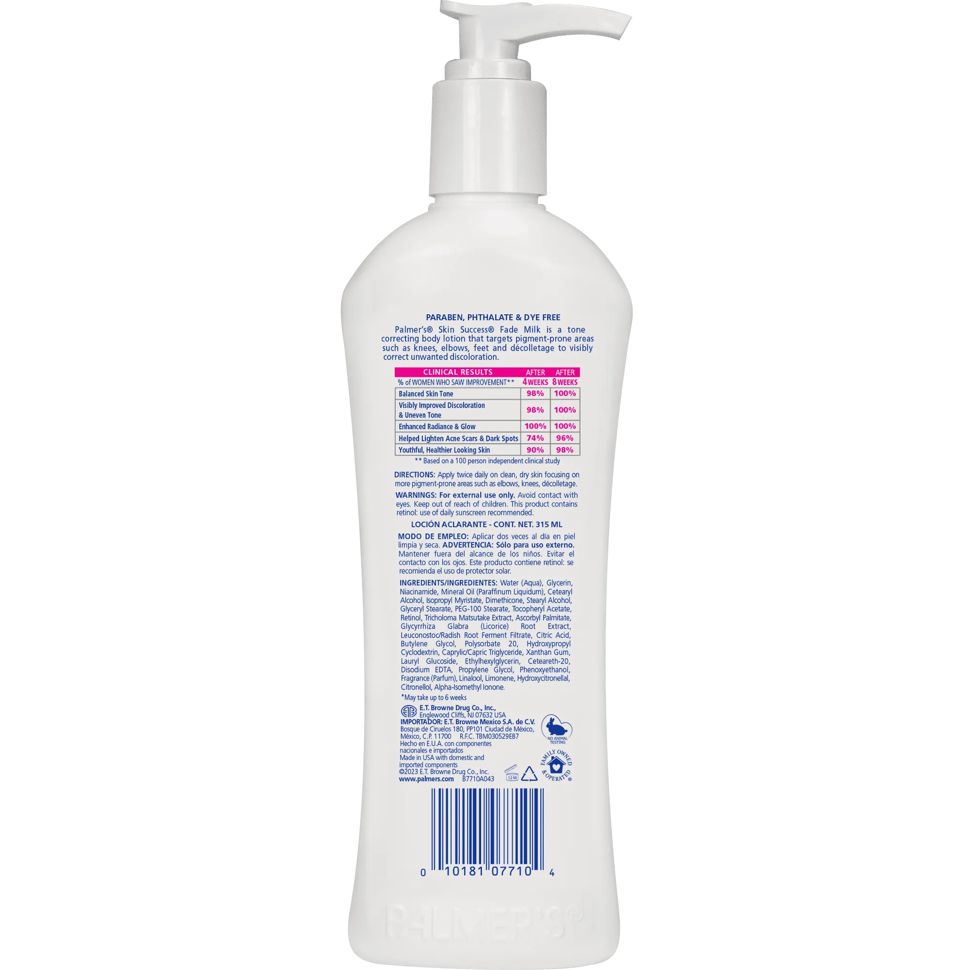 Palmer's Skin Success Anti-Dark Spot Fade Milk Body Lotion for Uneven Skin Tone, 10.6 fl.oz.