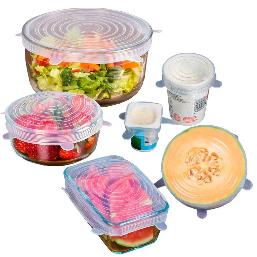 Set Reusable Silicone BPA Free Lids